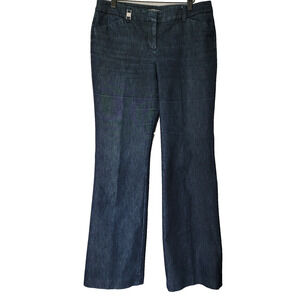 Express Editor Dark Wash Boot Cut Jeans Womens 8 Long Y2K Preppy Casual Chino